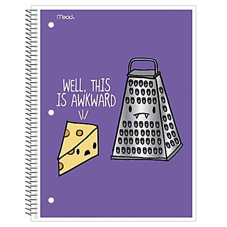 Mead® Fashion Notebook, Loyal Army®, 7 1/2" x 10 1/2", 1 Subject, Wide Ruled, 70 Sheets, Assorted Colors (No Color Choice)