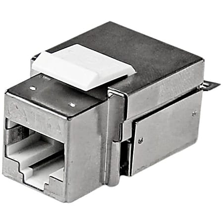 StarTech.com Shielded Cat 6a Keystone Jack - RJ45 Ethernet Cat6a Wall Jack White - 110 Type