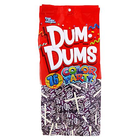 Dum Dums Grape Lollipops, Party Purple, 75 Pieces Per Bag, Pack Of 2 Bags