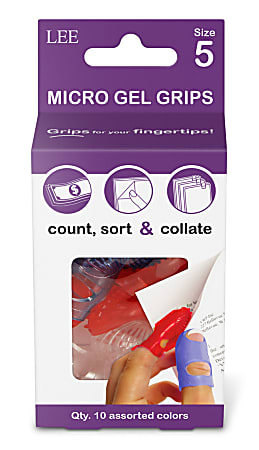 LEE Tippi Fingertip Grips, Assorted, #5, Pack Of 10