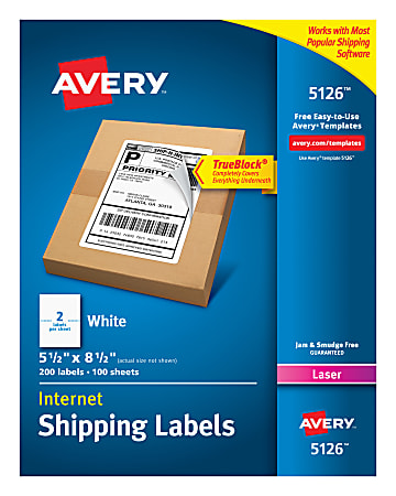 Avery Laser Postcards, White, 200-Pack