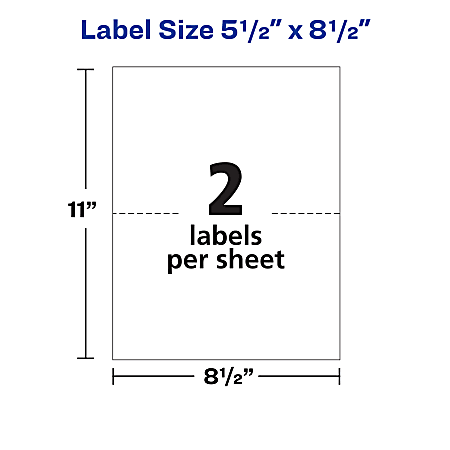 Avery® TrueBlock® Permanent Inkjet Shipping Labels, Internet, 8126, 5 1/2