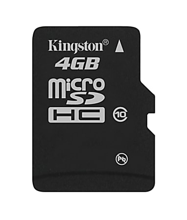 Kingston® 4GB microSDHC Class 10 Memory Card