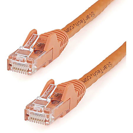 StarTech.com 6in Orange Cat6 Patch Cable with Snagless RJ45 Connectors - Short Ethernet Cable - 6 inch Cat 6 UTP Cable - First End: 1 x RJ-45 Male Network - Second End: 1 x RJ-45 Male Network - Patch Cable - Gold Plated Connector - Orange