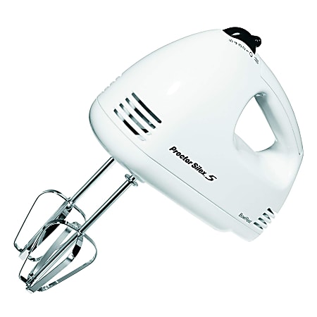 Proctor Silex Easy Mix 5-Speed Hand Mixer, White