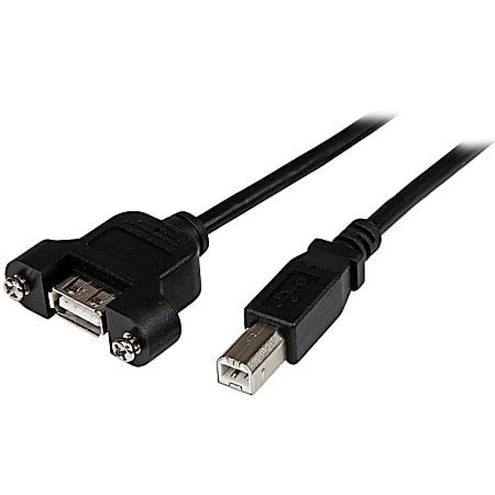 StarTech.com 3 ft Panel Mount USB Cable A to B - F/M