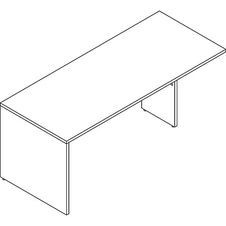 Lorell Prominence 2.0 Espresso Laminate Peninsula Desk - Espresso U-shaped, Laminated, Chocolate Top - 72" Table Top Width x 30" Table Top Depth x 1" Table Top Thickness - 39" Height - Assembly Required