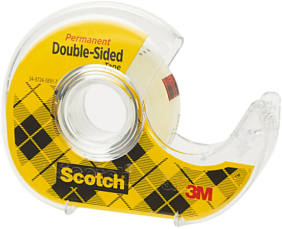 Scotch® 137 Photo-Safe Double-Sided Tape In Dispenser, 1/2 x 400, Clear,  Pack of 4 rolls - Zerbee
