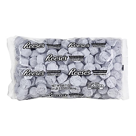 Reese's Miniature Peanut Butter Cups, White, 66.7 Oz Bag
