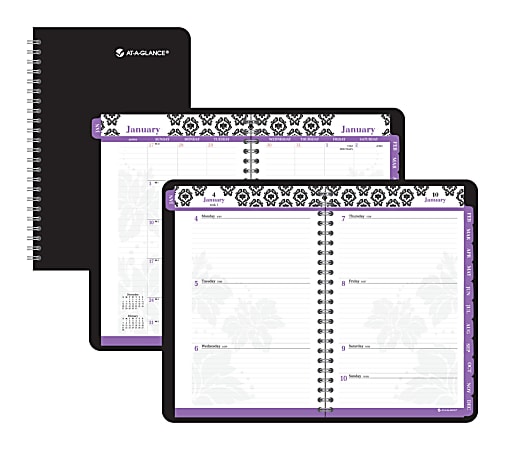 AT-A-GLANCE® Weekly/Monthly Planner, 4 7/8" x 8", Tapestry, January-December 2015