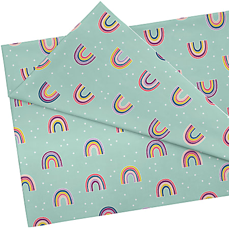 Teacher Created Resources Creative Class Fabric, 48” x 3 Yards, Oh Happy Day Rainbows