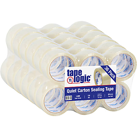 Tape Logic® Quiet Carton-Sealing Tape, 3&quot; Core, 2.6-Mil,