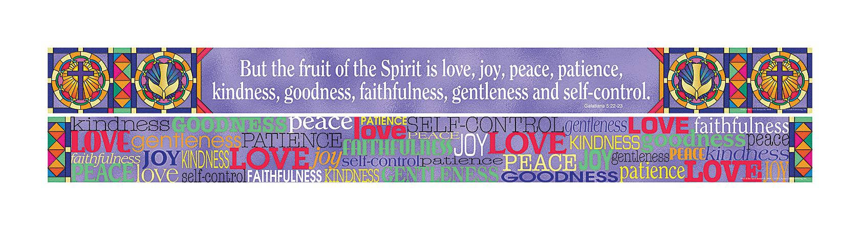 Barker Creek Double-Sided Straight-Edge Border Strips, 3" x 35", Fruit Spirit, Pack Of 12