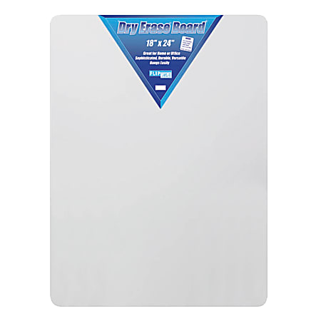 Flipside Non-Magnetic Unframed Dry-Erase Whiteboards, 18" x 24", White, Pack Of 3