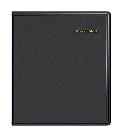 AT-A-GLANCE® 5-Year Monthly Planner, 9" x 11", Black, January-December 2015