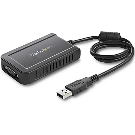 StarTech.com USB to VGA Adapter - 1920x1200 - External Video & Graphics Card - Dual Monitor Display Adapter - USB2VGAE3