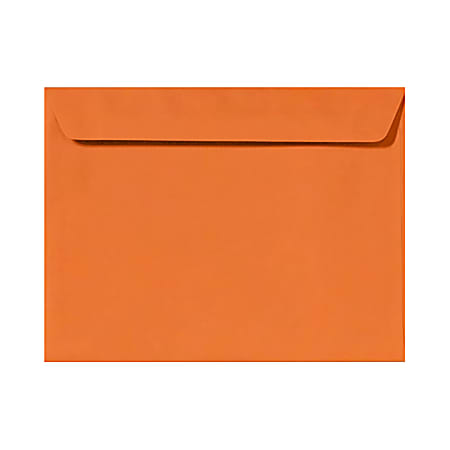 LUX Booklet 9" x 12" Envelopes, Gummed Seal, Mandarin Orange, Pack Of 250