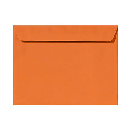 LUX Booklet 9" x 12" Envelopes, Gummed Seal, Mandarin Orange, Pack Of 250