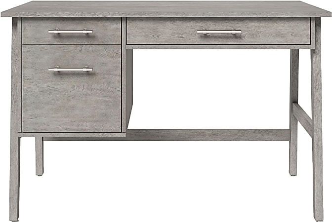 Whalen® Marilla 48"W Wood Pedestal Computer Desk, Driftwood Gray
