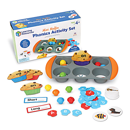 Learning Resources Muffin Tin Letters & Sounds, Multicolor