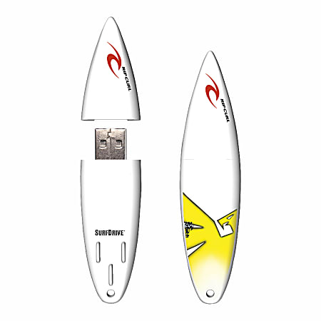Action Sport Drives Rip Curl "Pro Team Eagle Spray" SurfDrive USB Flash Drive, Yellow, 8GB