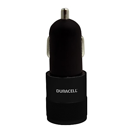 Duracell® Dual USB Charger, Car, Black, LE2300