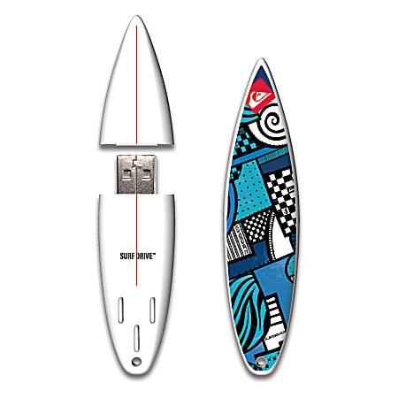 Action Sport Drives® Quiksilver® SurfDrive® USB Flash Drive, 8GB, JDubb, QS-SURFJD/8G