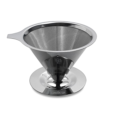 The London Sip 4-Cup Programmable Stainless Steel Coffee Dripper, Silver