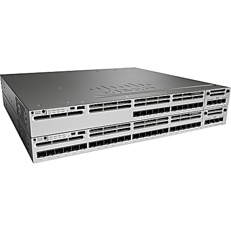Cisco Catalyst WS-C3850-24S-S Layer 3 Switch - Manageable - 1000Base-X - 3 Layer Supported - 24 SFP Slots - 1U High - Rack-mountable - Lifetime Limited Warranty