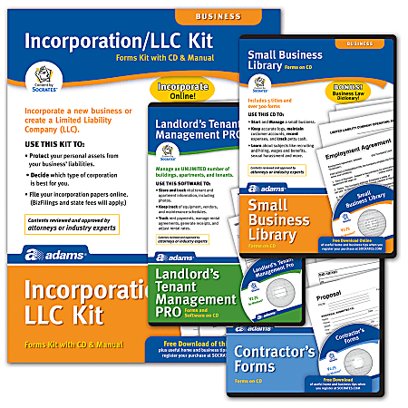 Socrates Media Landlord's Tenant Management Pro Forms On CD