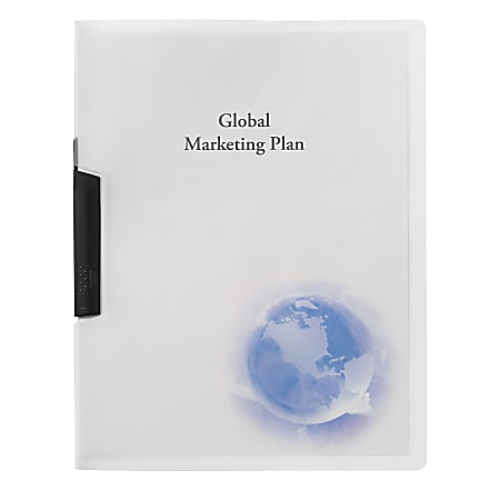 GBC® Swing-Clip Report Cover, Globe Design, 8 1/2"