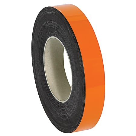 Office Depot® Brand Magnetic Warehouse Label Roll, LH154, 1" x 100', Orange