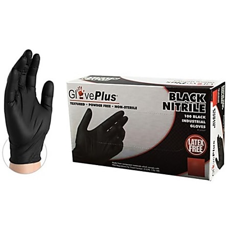 Disposable Latex Tattoo Gloves Pack of 100 Black Size Large by Maimed