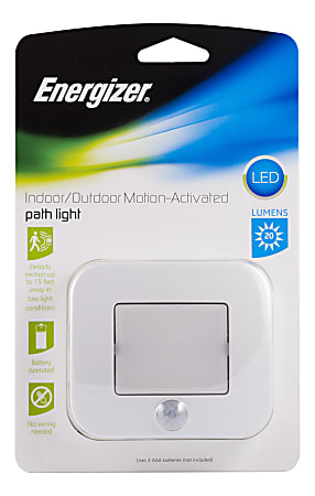 Energizer Indoor Battery Operated Motion Activated LED Path Light, 2 Pack,  White