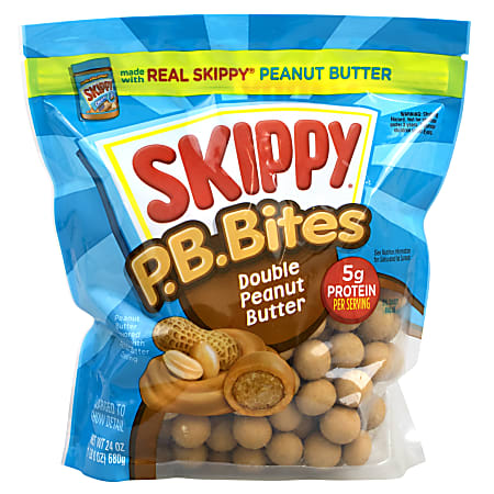 Skippy Double Peanut Butter P.B. Bites, 24 Oz