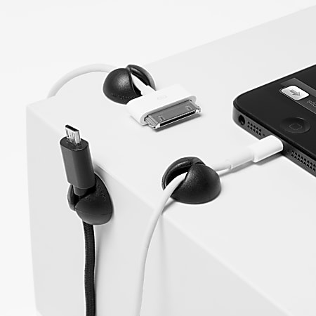 Bluelounge CableDrop Mini Cable Anchor for Small Cords - Cable Clip - Black - 9 - 0.80 Bluelounge CableDrop Mini Cable Anchor for Small Cords - Cable Clip - Black - 9 - 0.80