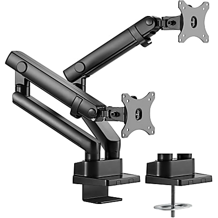 Amer Mounting Arm for Curved Screen Display, Flat Panel Display - Matte Black - 2 Display(s) Supported - 32" Screen Support - 35.27 lb Load Capacity - 75 x 75, 100 x 100