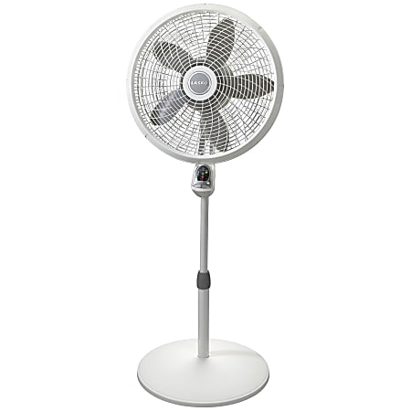 Lasko® Cyclone® 18″ Pedestal Fan With Remote Control, White