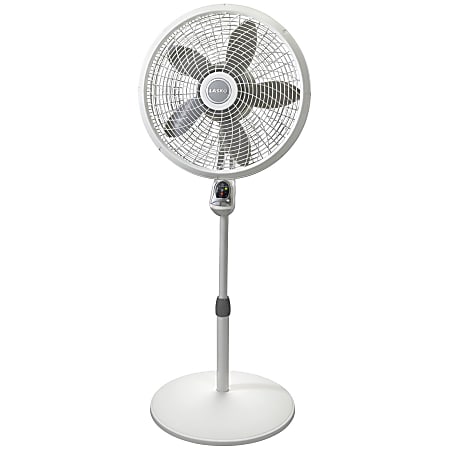 Lasko Cyclone 18 Pedestal Fan With Remote Control White Office Depot