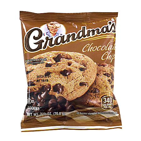 Grandma's Big Chocolate Chip Cookies, Pack Of 2, Box Of 60 Packs