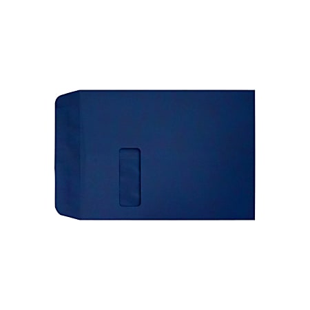 LUX #9 1/2 Open-End Window Envelopes, Top Left Window, Self-Adhesive, Navy, Pack Of 500