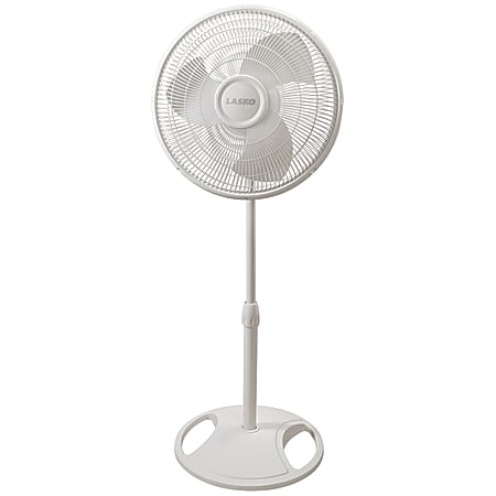 Lasko® 16″ Oscillating Stand Fan, White