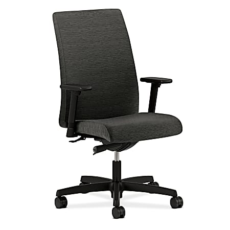 HON® Ignition™ Fabric Chair, 43"H x 27 1/2"W x 17-19"D, Attire Onyx