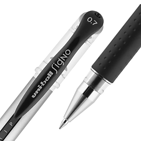 Uni Ball Uni Super Ink 0.7 MM Medium Black Gel Pens 2 ea