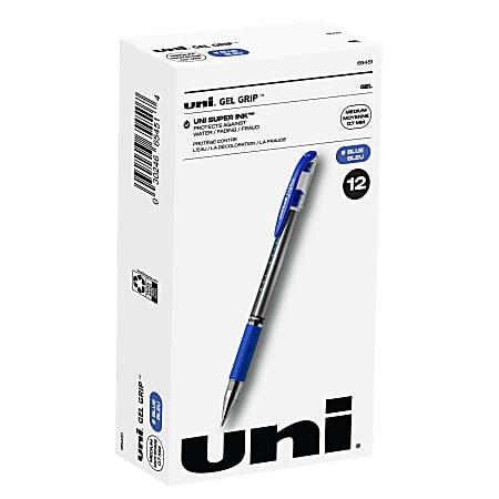 uni-ball® Gel Grip™ Pens, Medium Point, 0.7 mm,