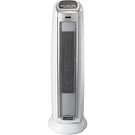 Lasko 5775 1500 Watts Electric Ceramic Oscillating Tower Heater 2 Heat  Settings 22.75 H x 7.12 W x 7.5 D Gray - Office Depot