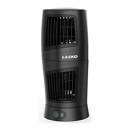 Lasko Desk Fan - 11.9" Diameter - 3 Speed - Quiet, Oscillating - Black