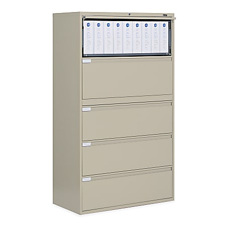Global® 9300P Lateral Filing Cabinet, 5 Drawers, 65 1/4"H x 42"W x 18"D, Desert Putty