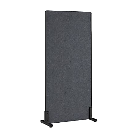 WorkPro® Motiva Freestanding Privacy Screen, 72”H x 34”W x 15”D, Cool Charcoal, Installation Included
