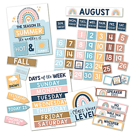 Hadley Designs Boho Circle Time Bulletin Board Calendar for Classroom